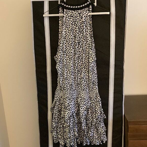 Poupette St Barth Beline Tank Dress/Coverup in Black & White print. Size Medium. - Picture 5 of 7